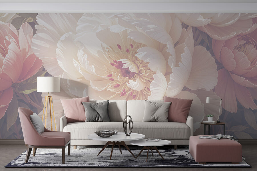 Grande plano de flores