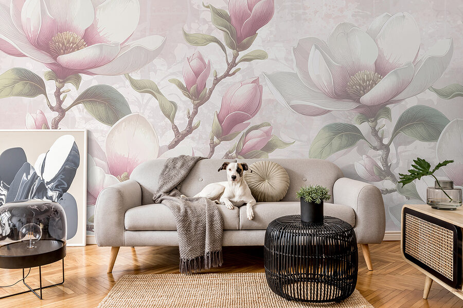 Grande plano de flores