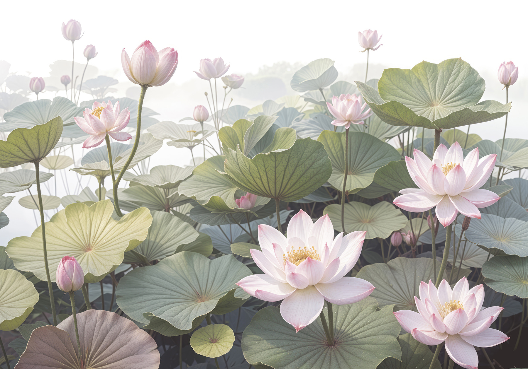 Group of pink flowers and green leaves Group of pink flowers and green leaves