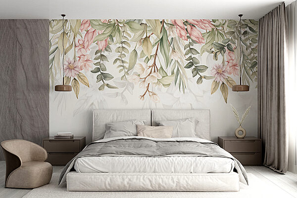 Papel de parede Papel de parede Grande plano de flores (REF: w08222)
