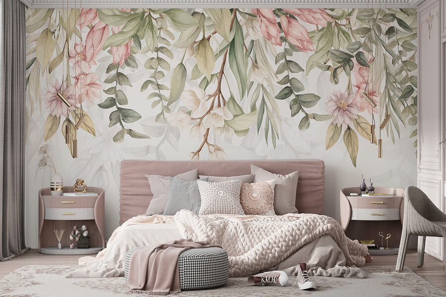 Grande plano de flores