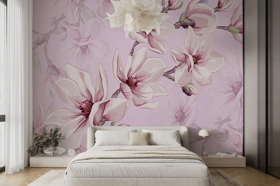 Grande plano de flores