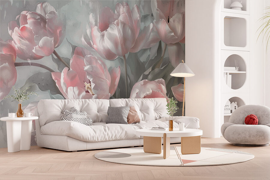 Papel de parede Grande plano de flores