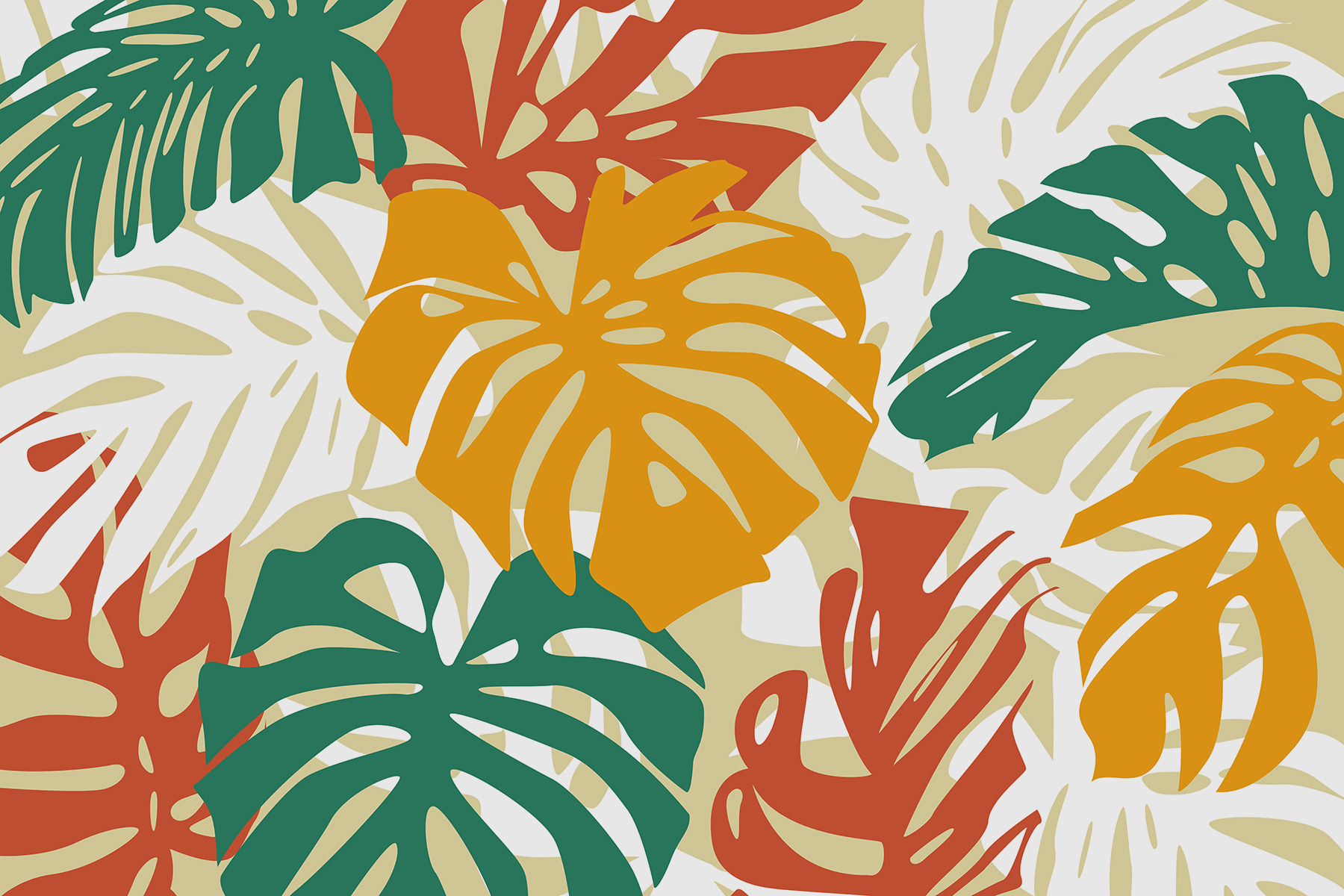 Colorful leaves on a white background Colorful leaves on a white background