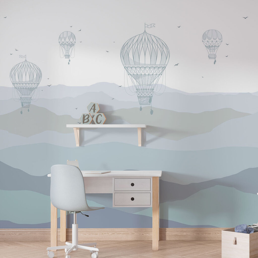 Group of hot air balloons in the sky