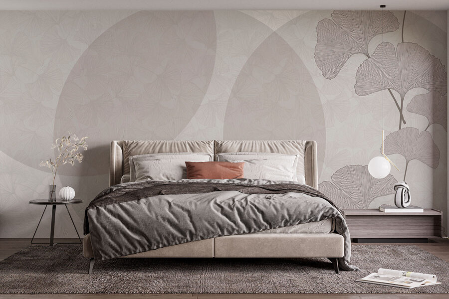 Fundo cinzento e branco com círculos e linhas