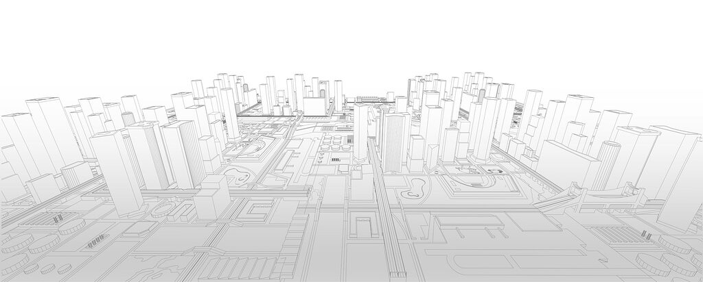 Drawing of a city