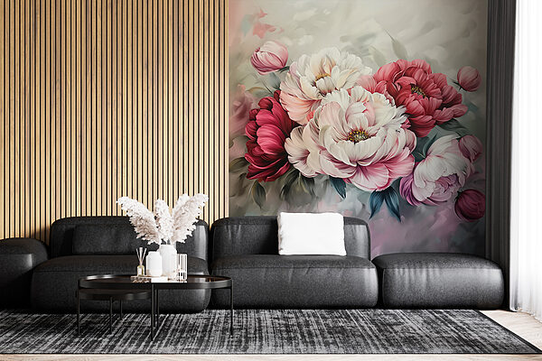 Pintura de flores sobre uma superfície Pintura de flores sobre uma superfície