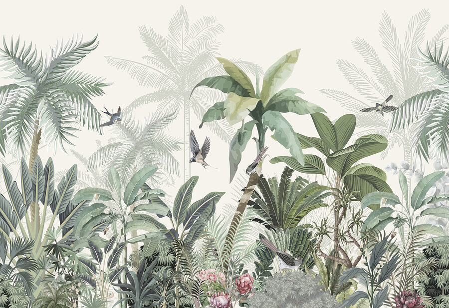 Papel de parede Papel de parede com uma floresta tropical - Image 7