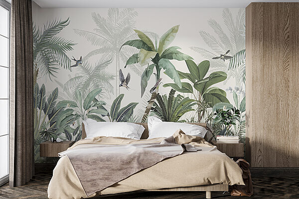 Papel de parede com uma floresta tropical Papel de parede com uma floresta tropical