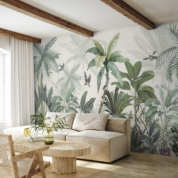Papel de parede com uma floresta tropical Papel de parede com uma floresta tropical