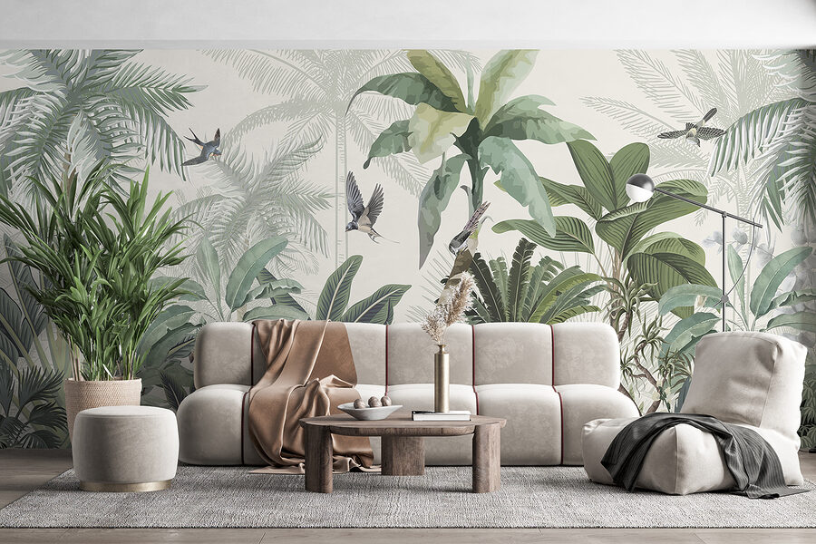 Papel de parede Papel de parede com uma floresta tropical - Image 4