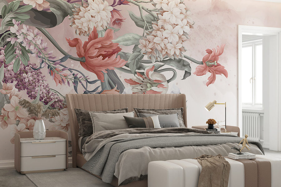 Papel de parede Grande plano de flores