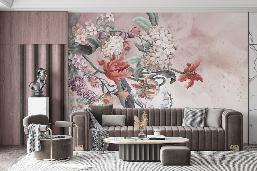 Papel de parede Grande plano de flores - Image 4