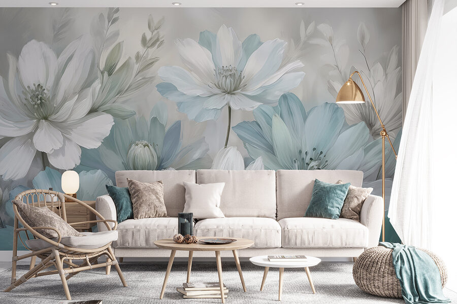 Grande plano de flores
