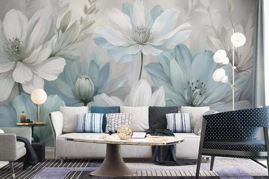Grande plano de flores