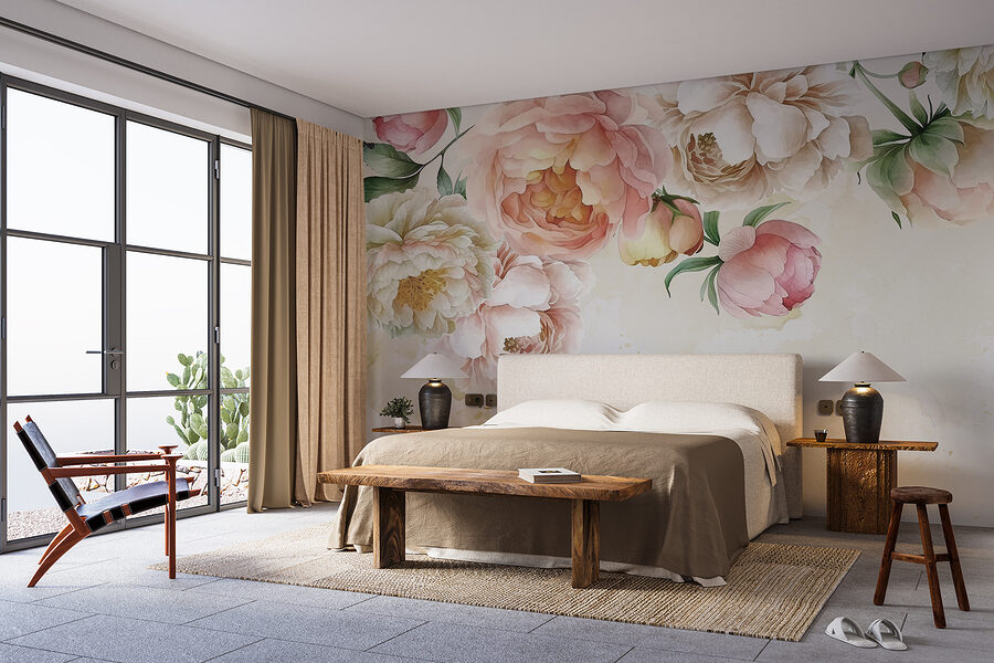 Grande plano de flores