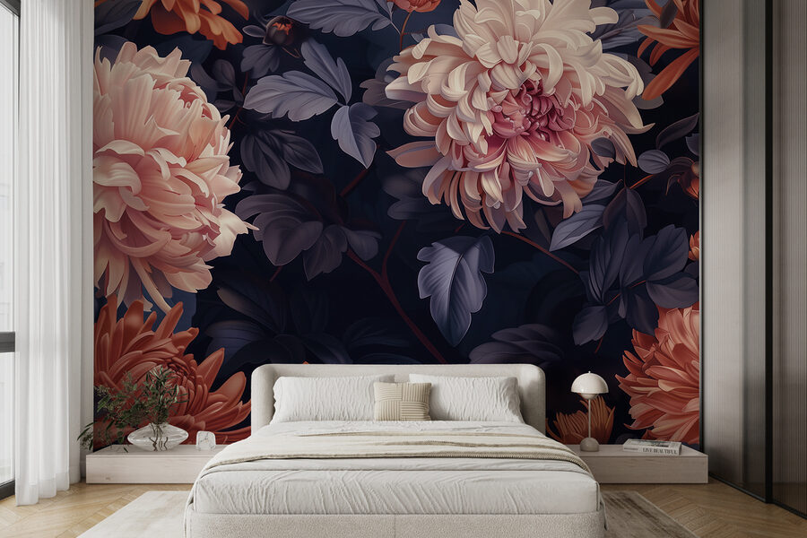 Papel de parede Grande plano de flores