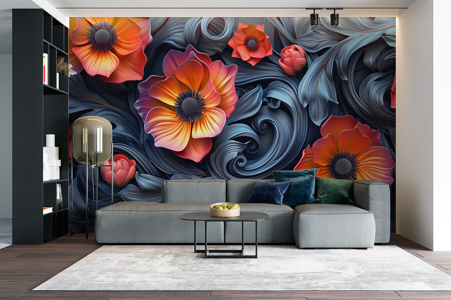 Grande plano de flores