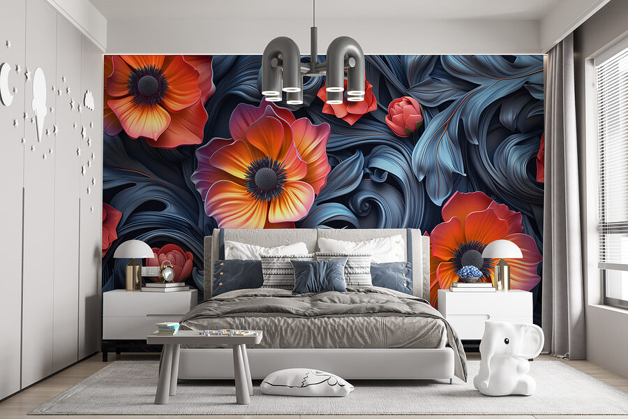Grande plano de flores
