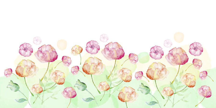 Pintura a aguarela de flores