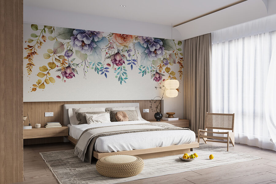 Grande plano de flores