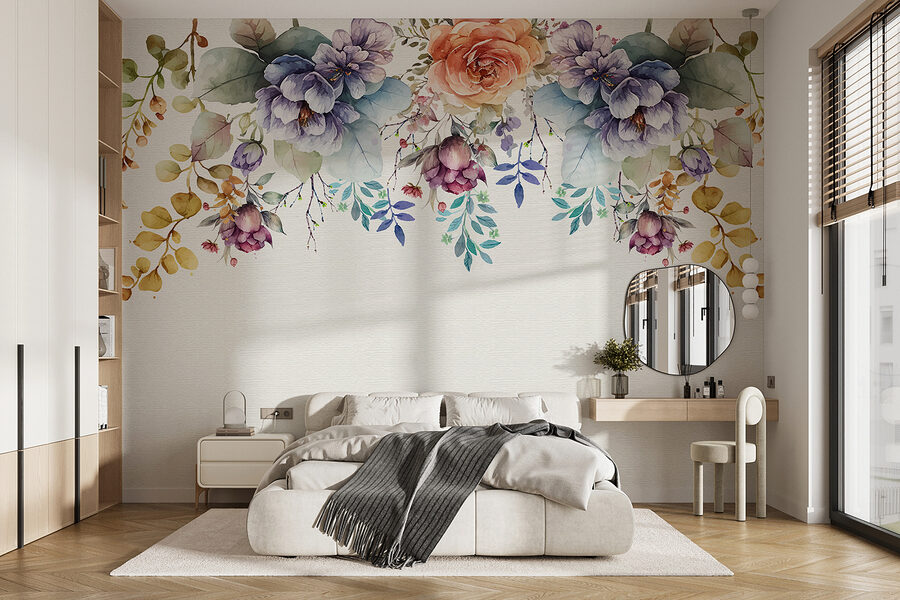 Grande plano de flores