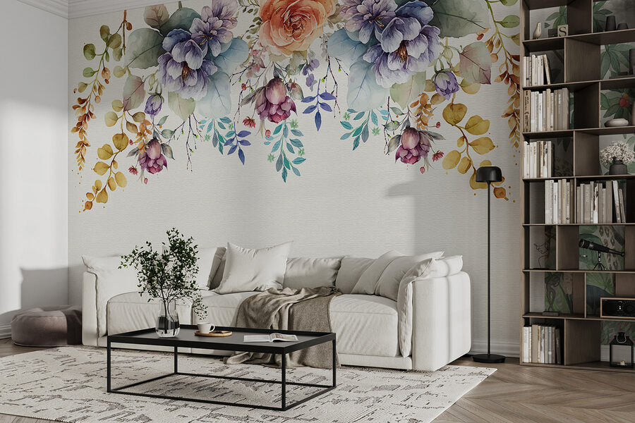 Grande plano de flores