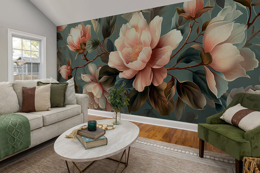 Grande plano de flores
