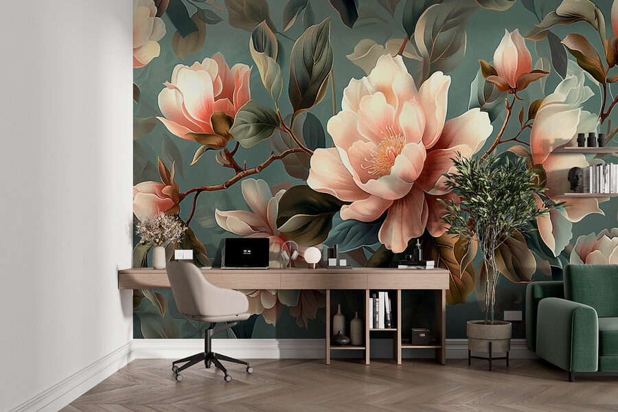 Grande plano de flores