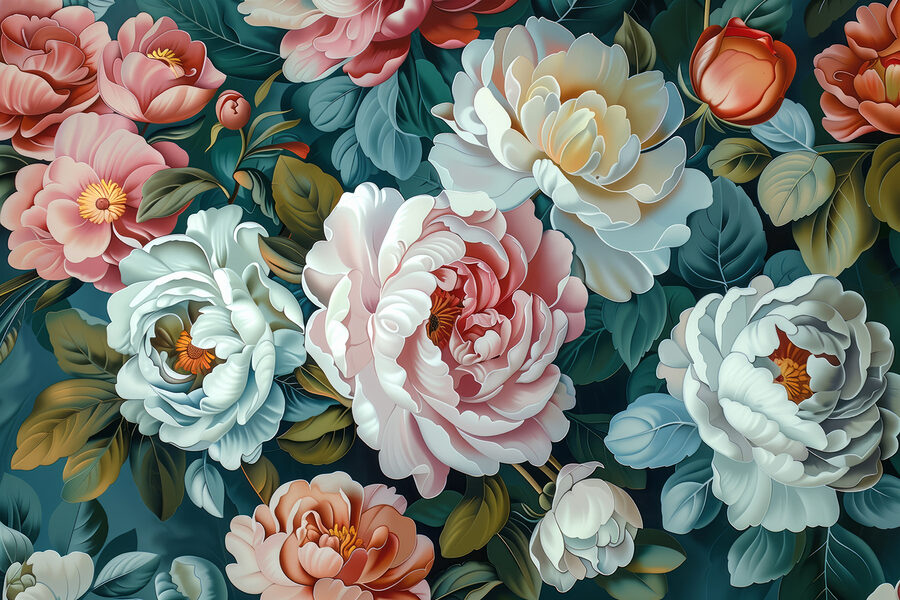 Papel de parede Grande plano de flores - Image 5