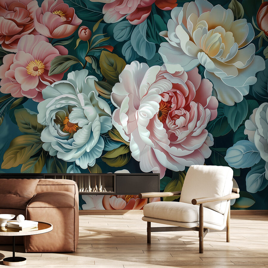Papel de parede Grande plano de flores - Image 2