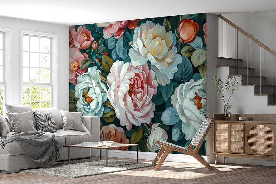 Papel de parede Grande plano de flores - Image 4