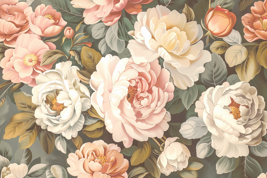 Papel de parede Grande plano de flores - Image 6