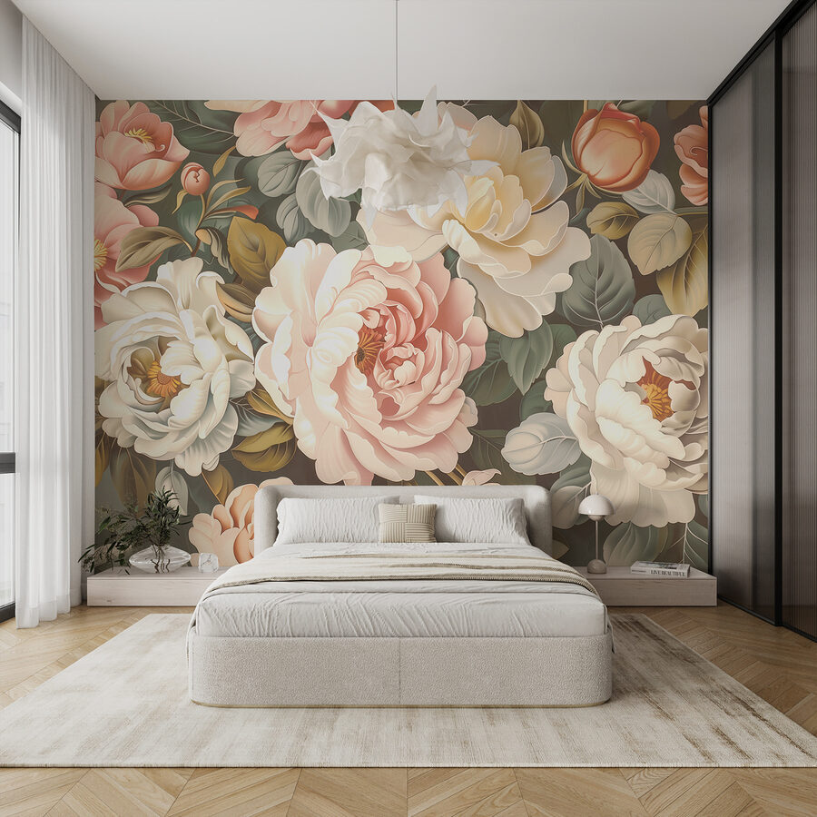 Papel de parede Grande plano de flores