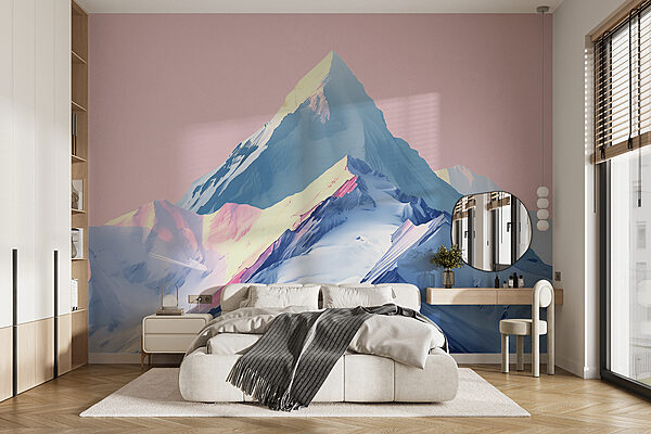 Montanha com neve no topo Montanha com neve no topo