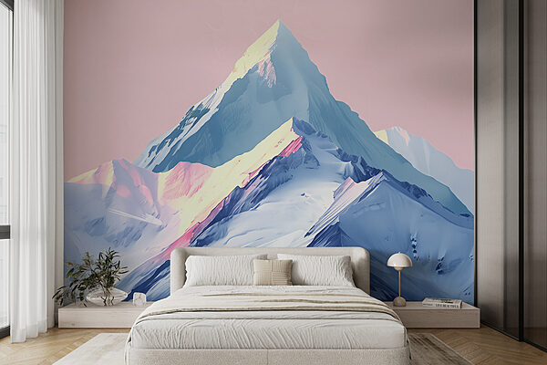 Montanha com neve no topo Montanha com neve no topo