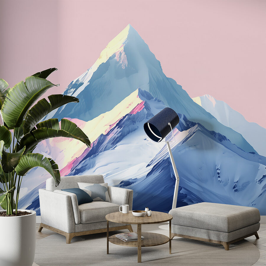 Montanha com neve no topo