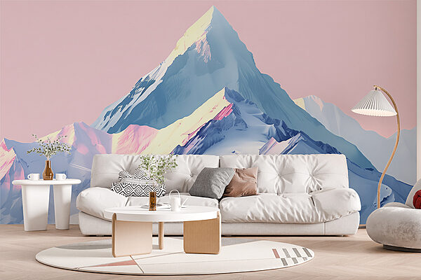Montanha com neve no topo Montanha com neve no topo