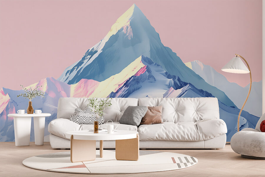 Montanha com neve no topo