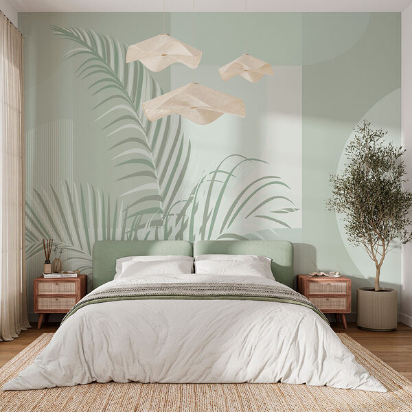Elegantes folhas de palmeira com tons suaves. Elegantes folhas de palmeira com tons suaves.