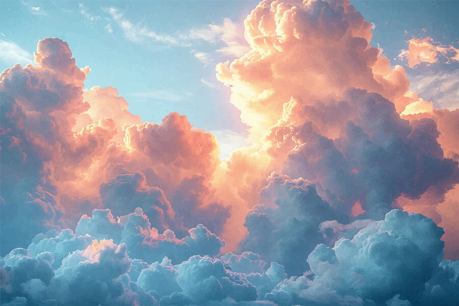 Céu azul com nuvens
