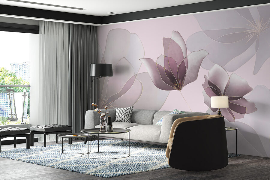 Grande plano de flores