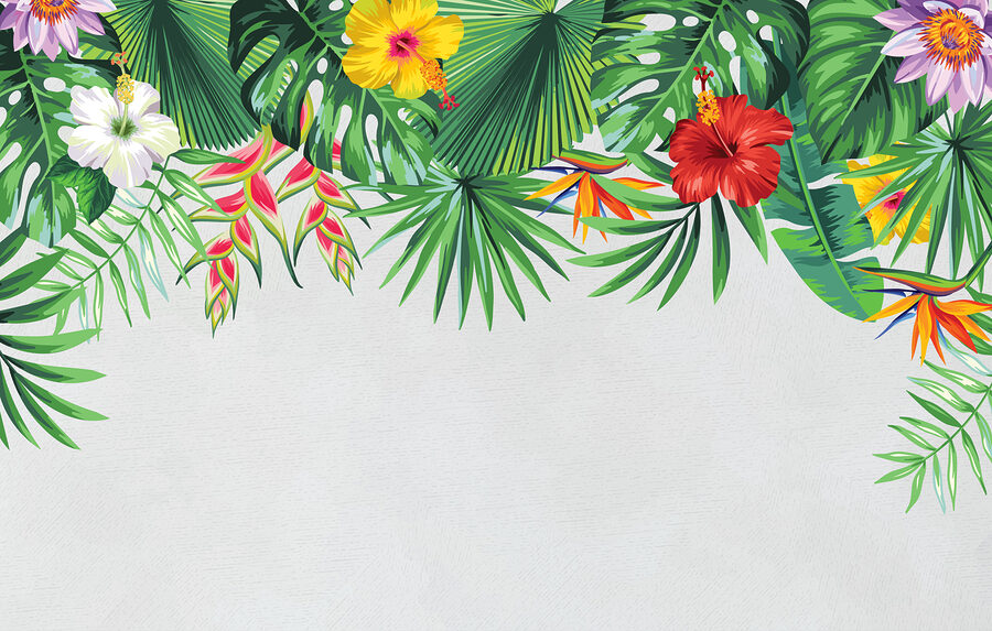 Grupo de folhas tropicais