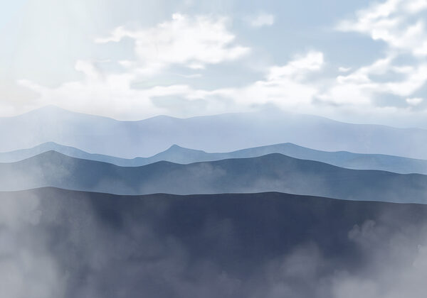 Cordilheira com nuvens Cordilheira com nuvens