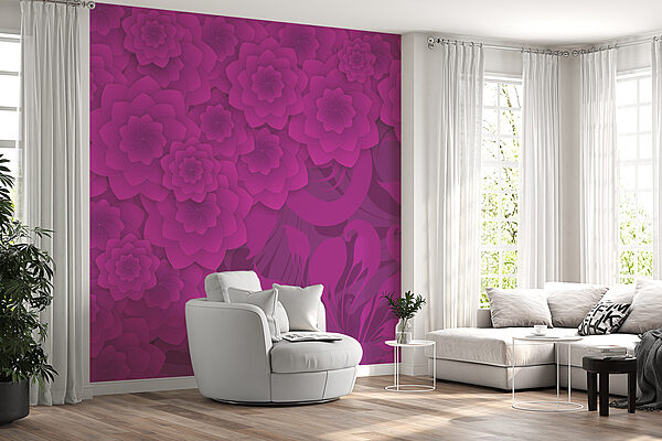 Fundo floral roxo e cor-de-rosa Fundo floral roxo e cor-de-rosa