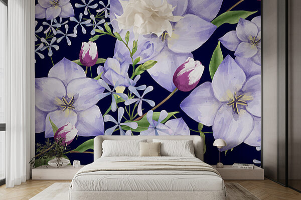 Papel de parede Papel de parede Grande plano de flores (REF: w01086)