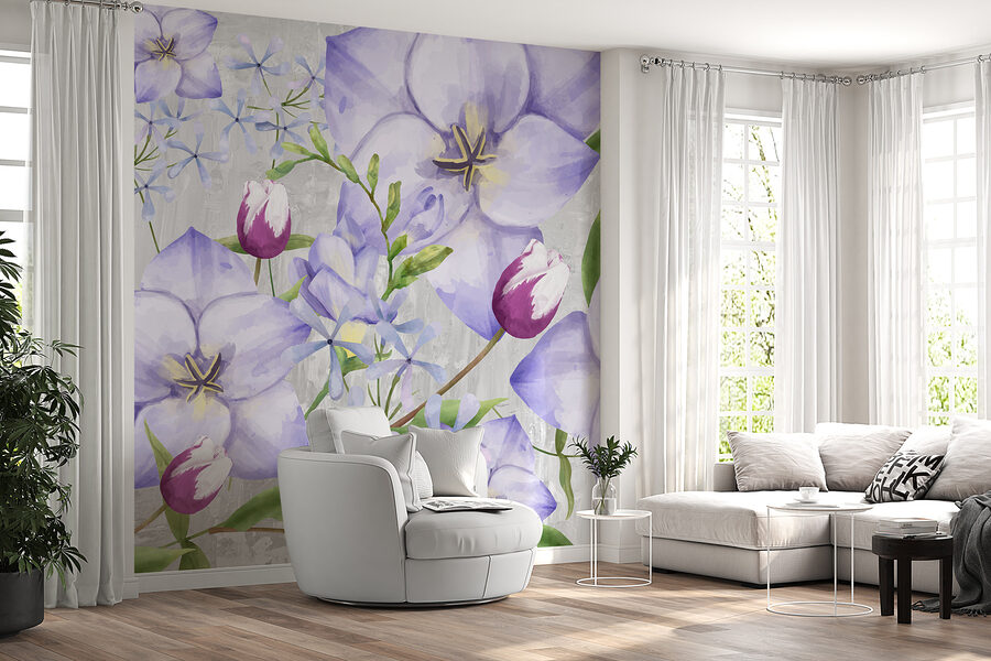 Grande plano de flores