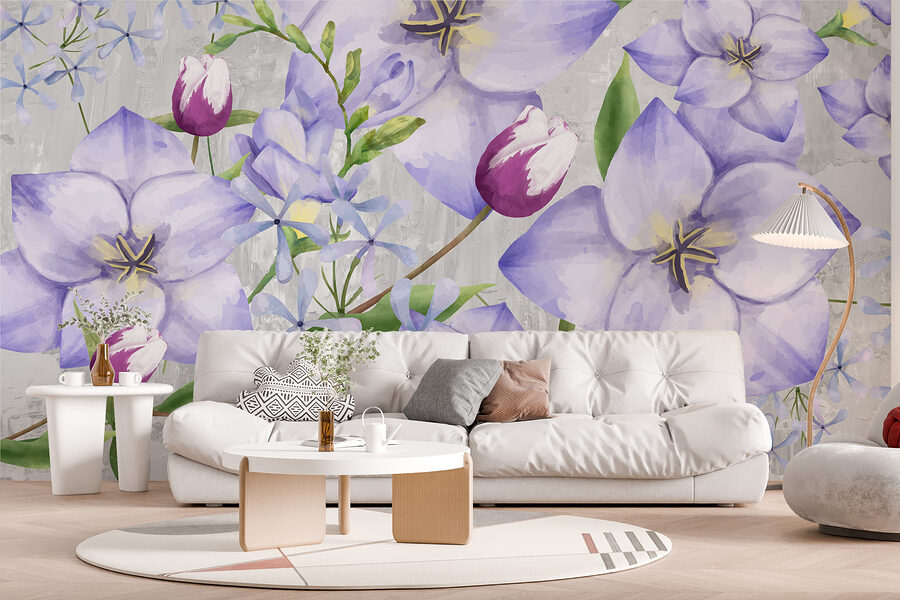 Grande plano de flores