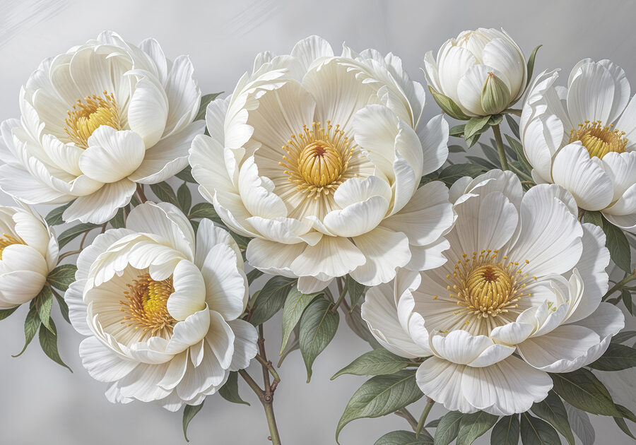 Grupo de flores brancas